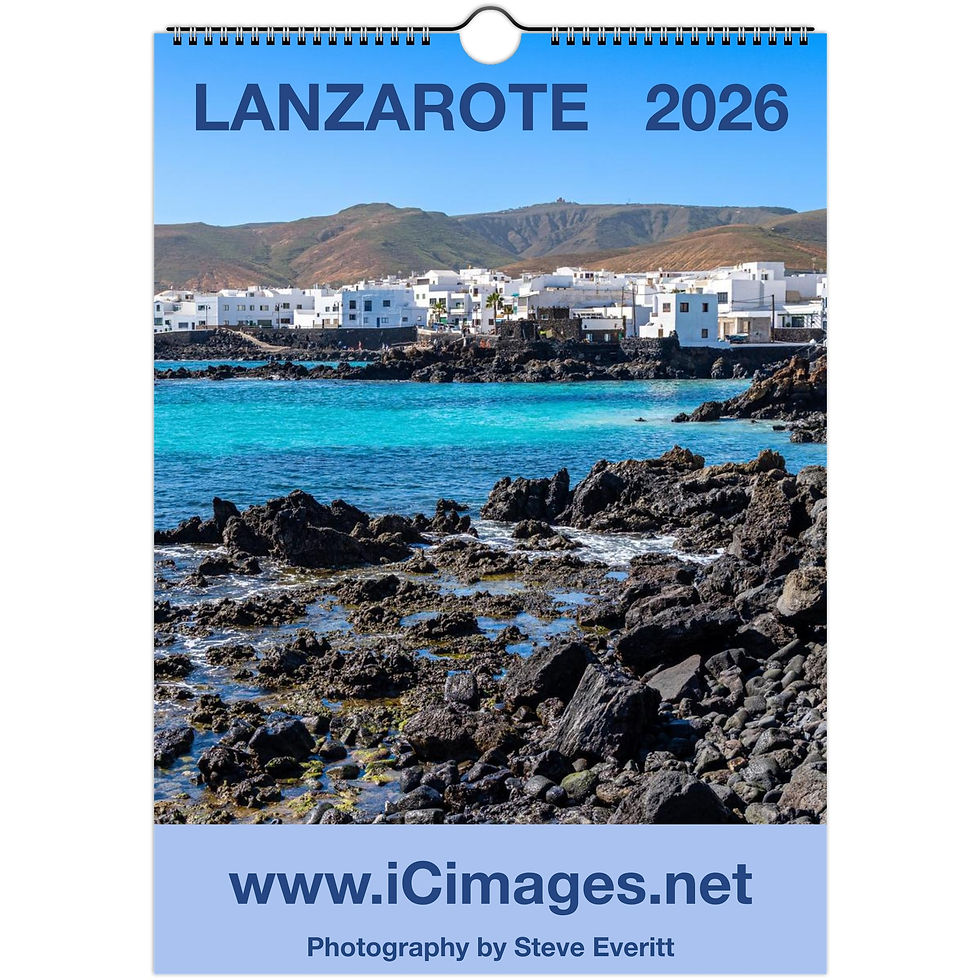 Cover page for Lanzarote landscape photography 2026 calendar