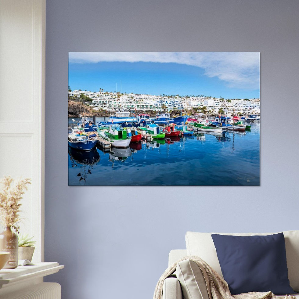 Thumbnail: Puerto del Carmen Harbour - Photographic Canvas