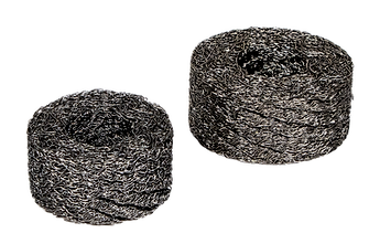 Wire mesh washers and bushings vibration damping