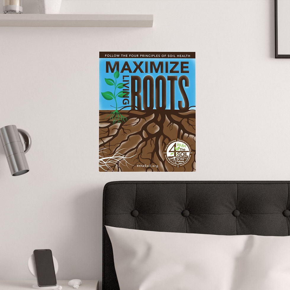 Thumbnail: "Maximize Living Roots" Principle #3 for Soil Health - WPA-inspired Poster 
