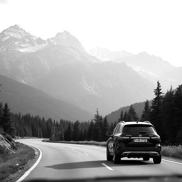 Road to mountains , with clean evaiorment and Mercedes v class on the road.jpg