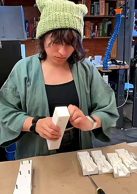 Silicone cast mold opening screenshot from LAIKA Fabrication Intern Video 2025