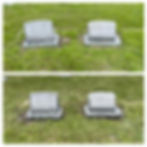 foundation work on sinking headstone