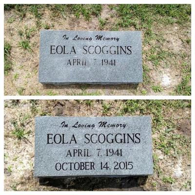 date of death addition on flat marker