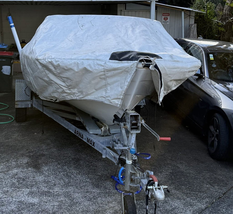 Thumbnail: 146 SeaNymph Gullwing & AquaMax Trailer