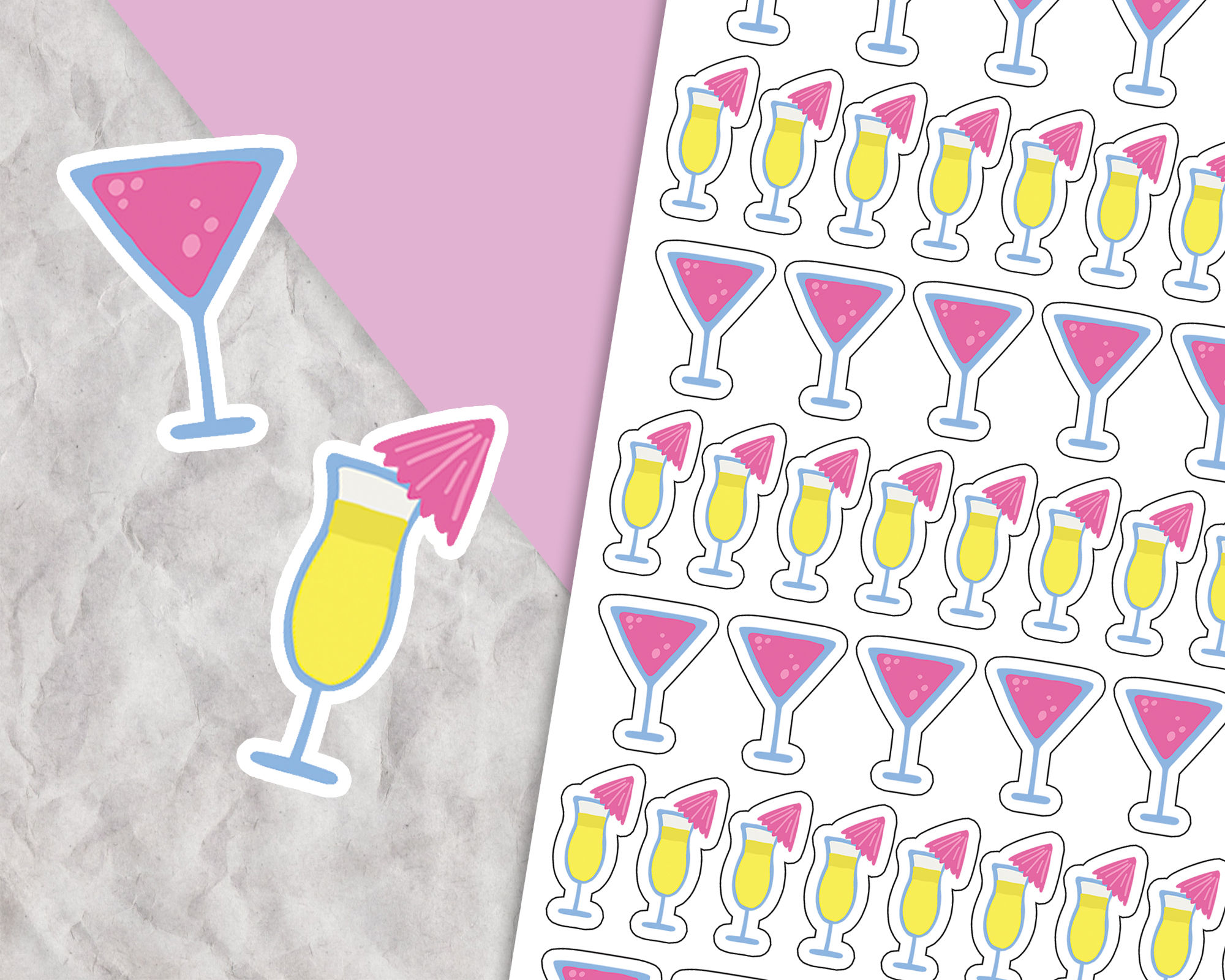 Cocktail Planner Stickers