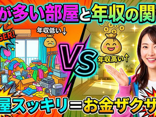物が多い部屋と年収の関係!