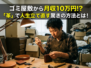 ゴミ屋敷から月収10万円!?「革」で人生立て直す驚きの方法とは!