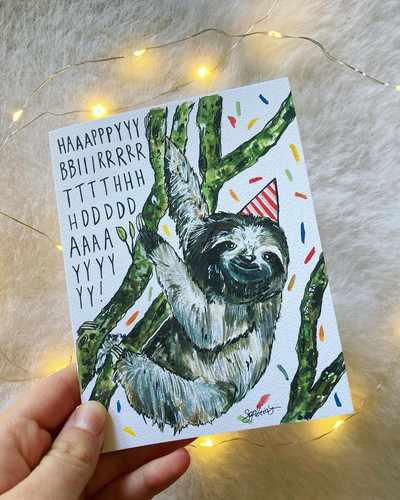 Bday SlothBirthday Card | Sophia Lavrov Bday SlothBirthday Card | Sophia Lavrov