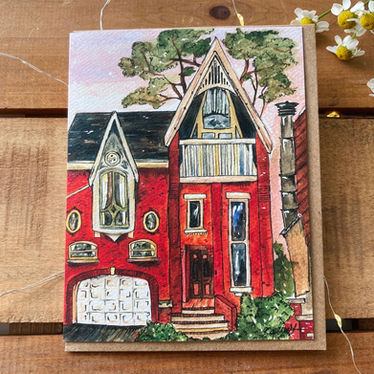 'Victorian House' Card