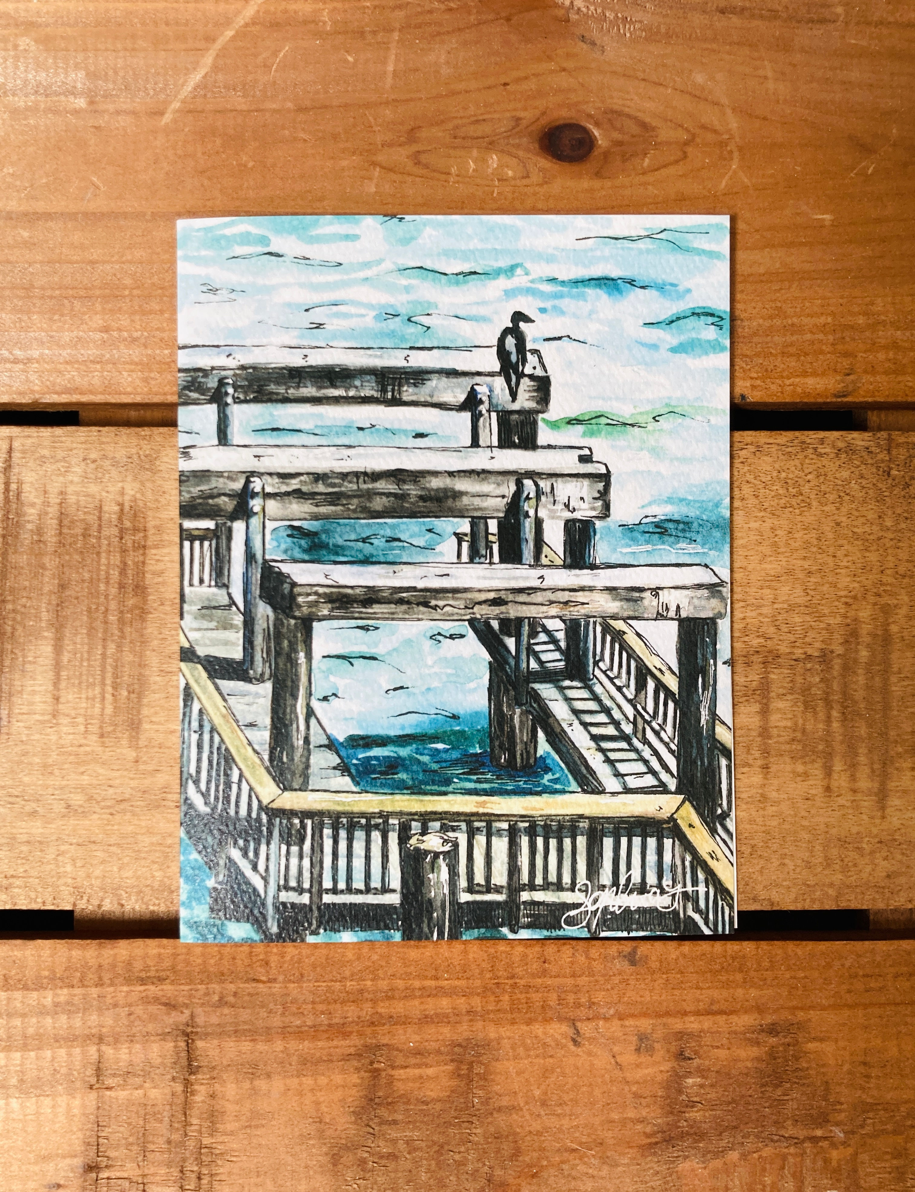 Tiburon Dock⎜Greeting Card
