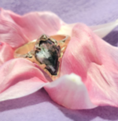 14KT Moss Agate Ring