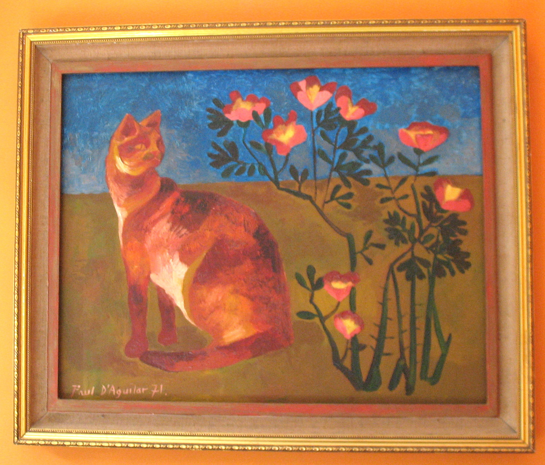 Painting, oil, signed Paul D'Aguilar