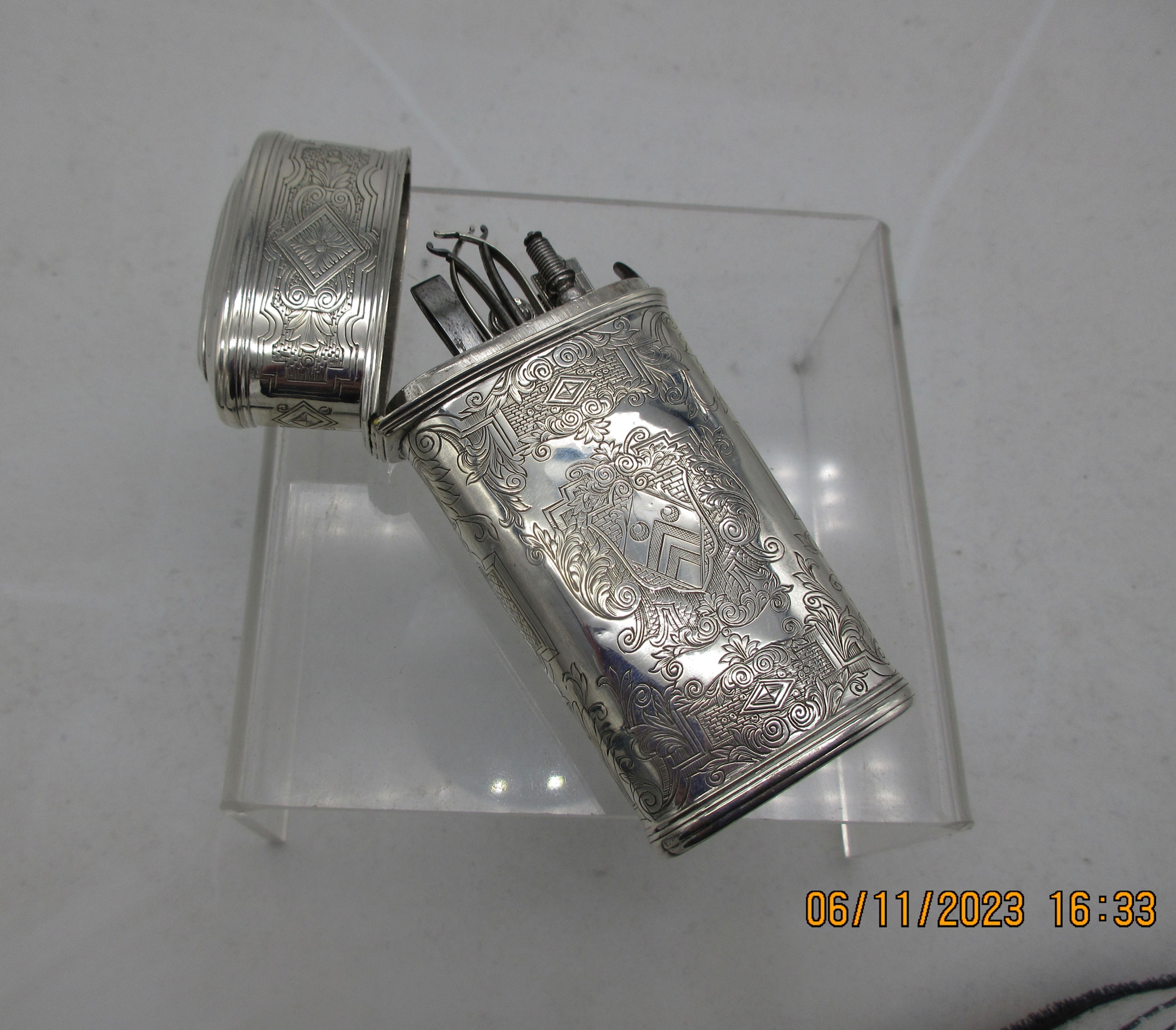 Silver etui with complete set of tools, cir 1780/1800