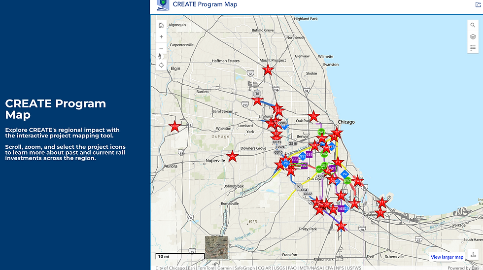 โครงการ Chicago Region Environmental and Transportation Efficiency Program (CREATE) : เมืองชิคาโก สหรัฐอเมริกา