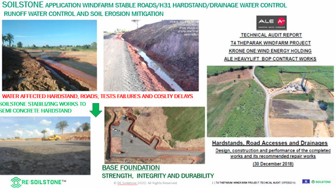 soilstone on windfarm road hardstand dra