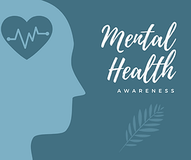 An image of a person with the words Mental Health Awareness