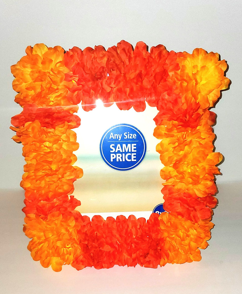 Thumbnail: Orange & Yellow Flower Picture Frame W/ Lights