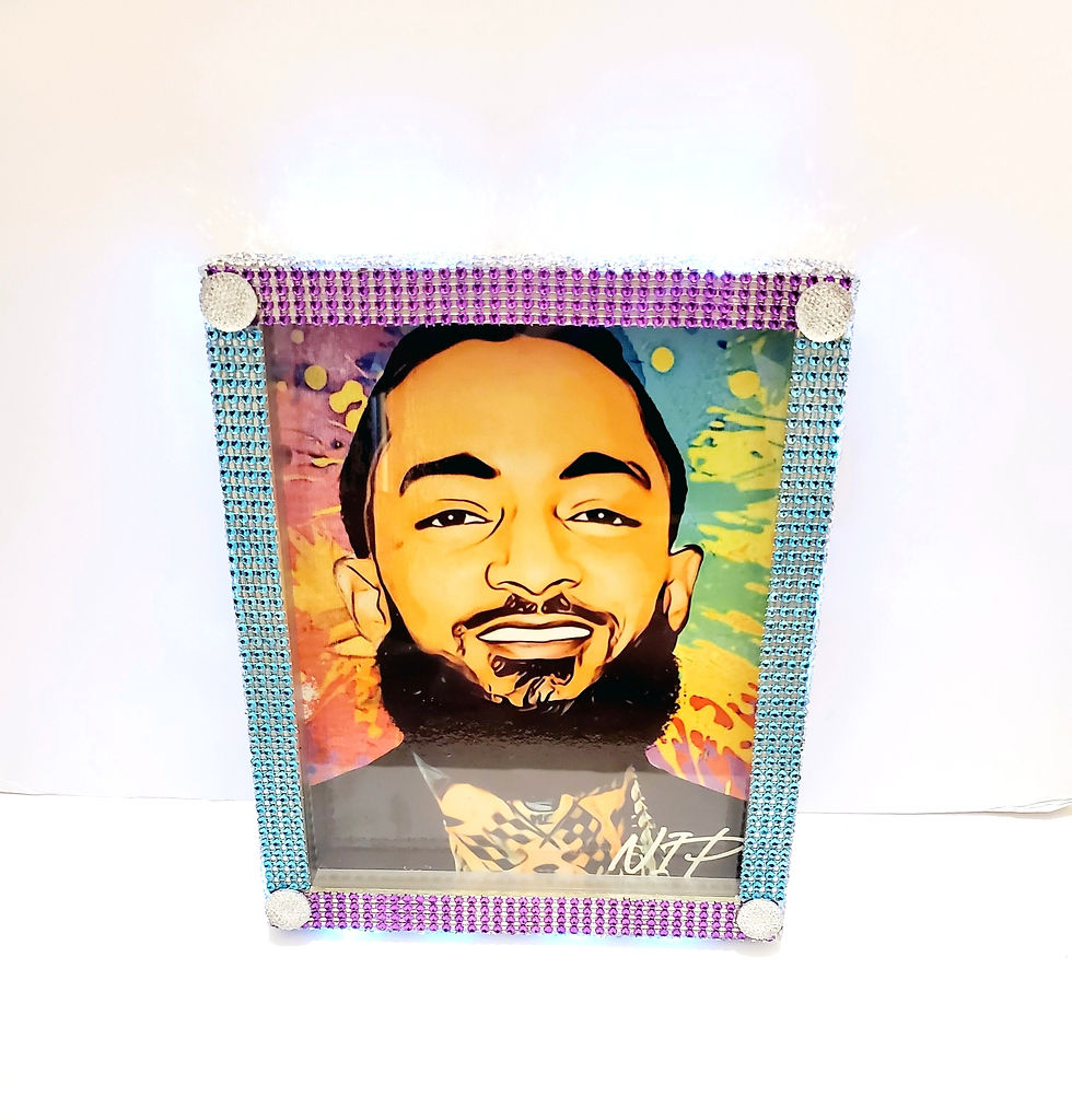 Thumbnail: Nipsey Fashion Bling Canvas Wall Art W/Lights