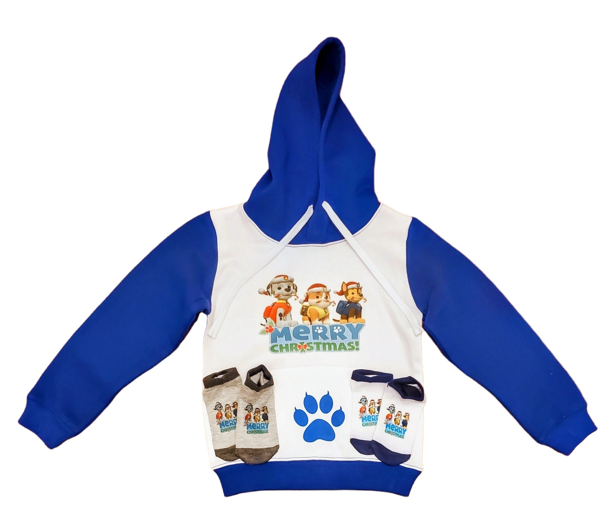 Merry Christmas Paw Patrol Hoodie Set Size 2T