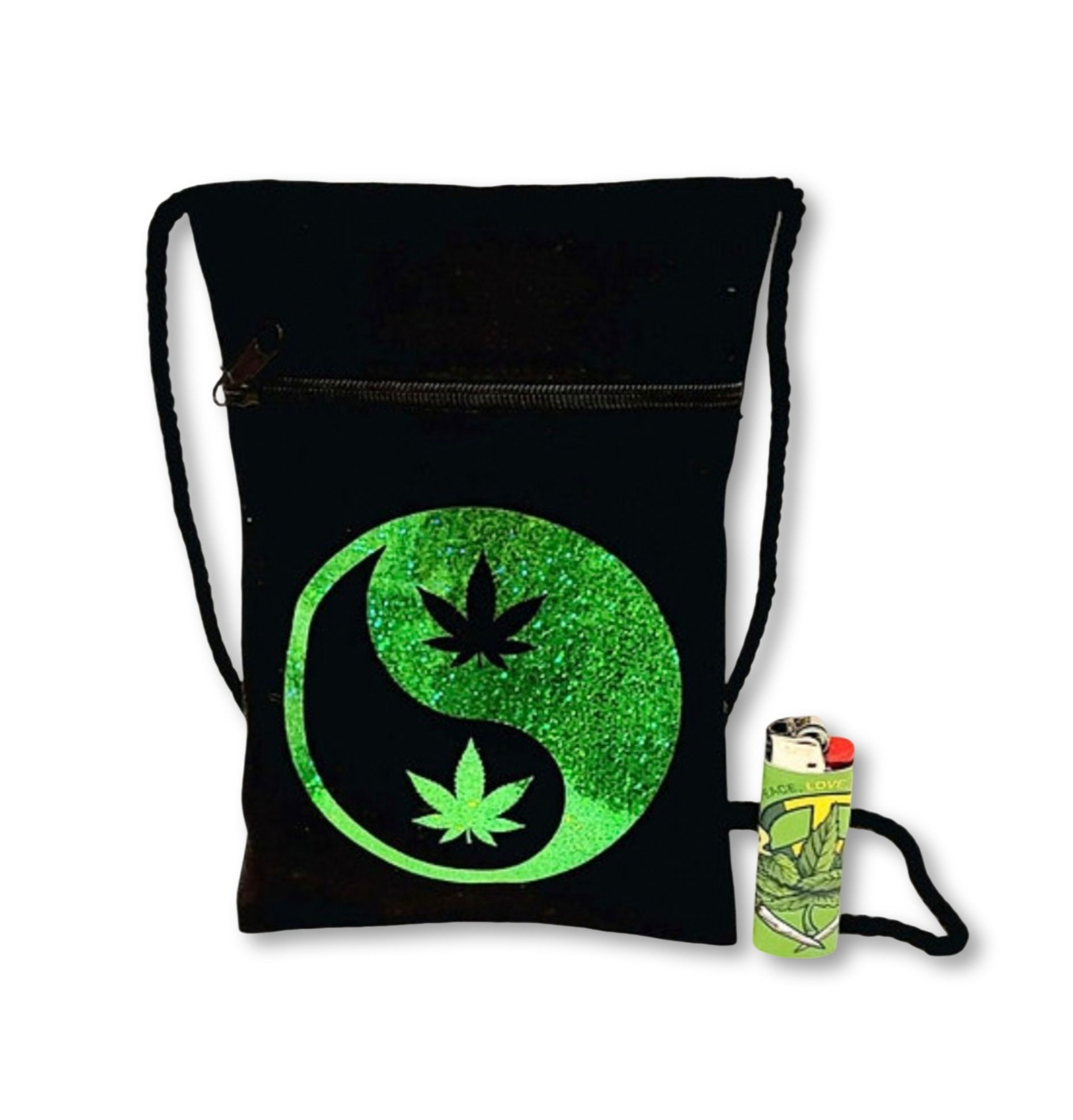 Yin & Yang Smoke Tote Handbag W/Matching Lighter
