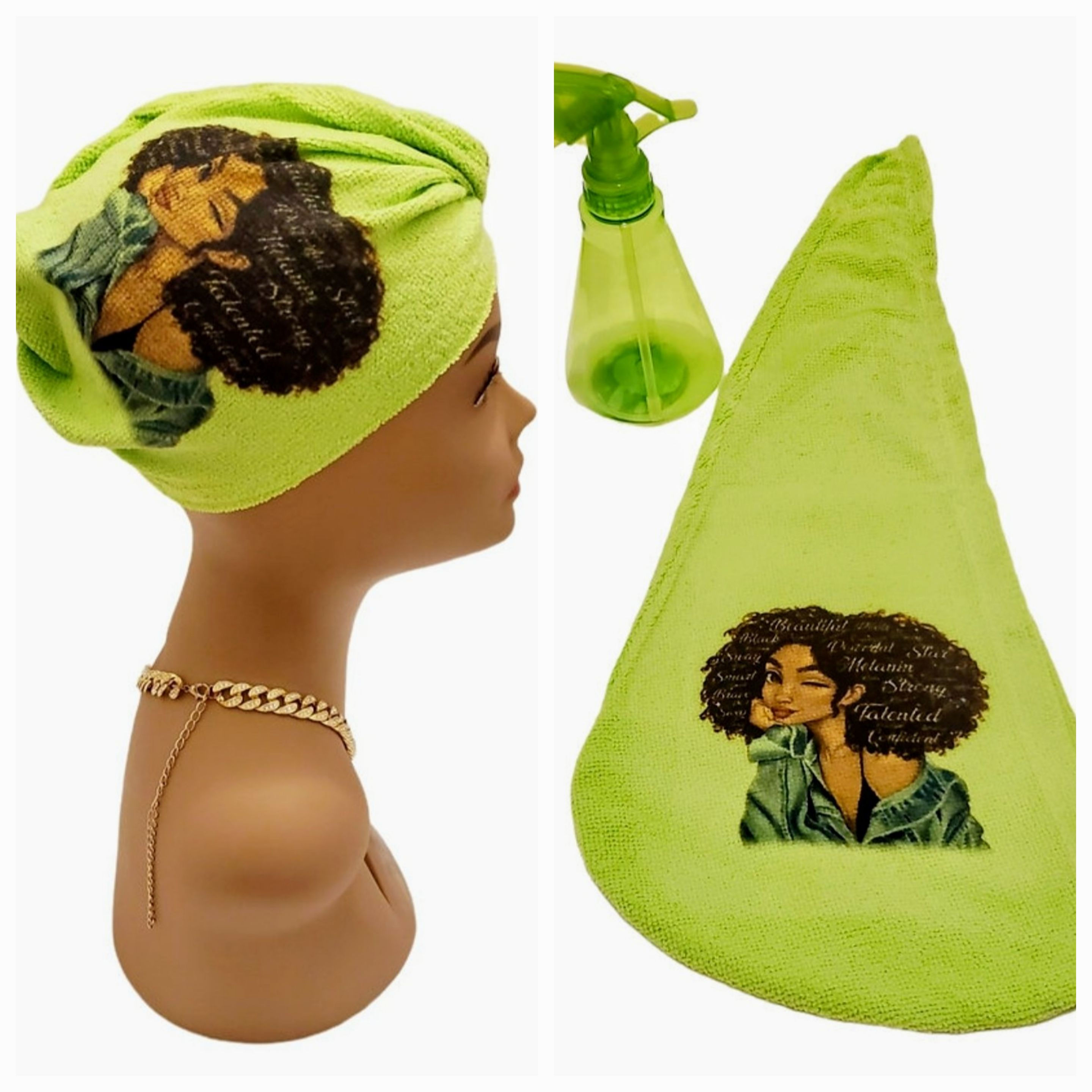 Black Beauty Fashion Head Wrap Set