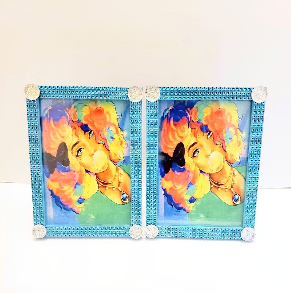Thumbnail: Bling Bubblegum Girl Canvas Picture Set
