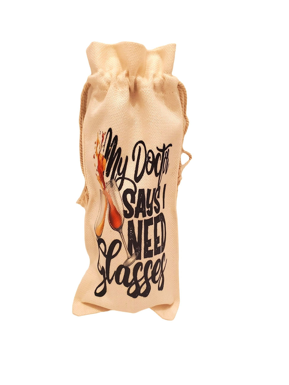 Thumbnail: My Doctor Says I Need Glasses Wine Tote Bag