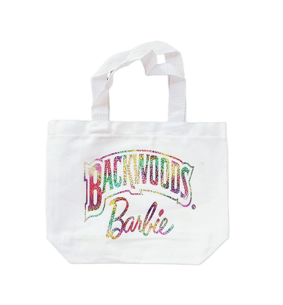 Thumbnail: Barbie Backwoods Holographic Canvas Tote Bag Set