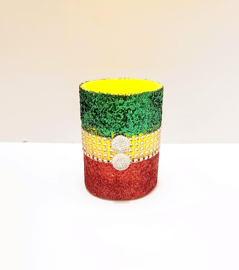 Thumbnail: Bling LED 3 Piece Glitter Candle Set
