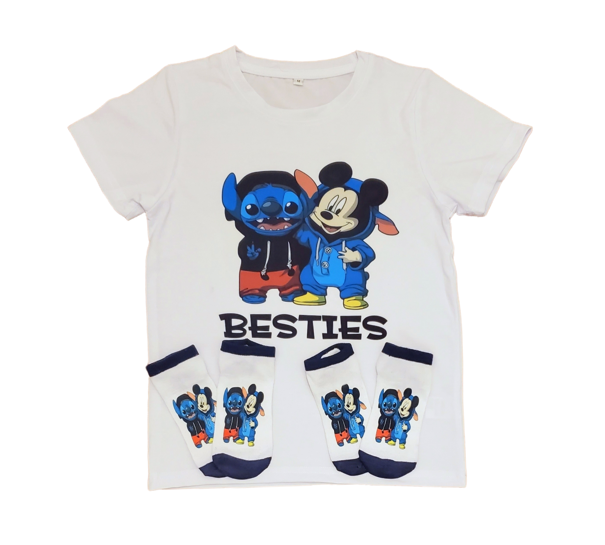 Besties T-Shirt W/Matching Socks Size Youth M 8/9