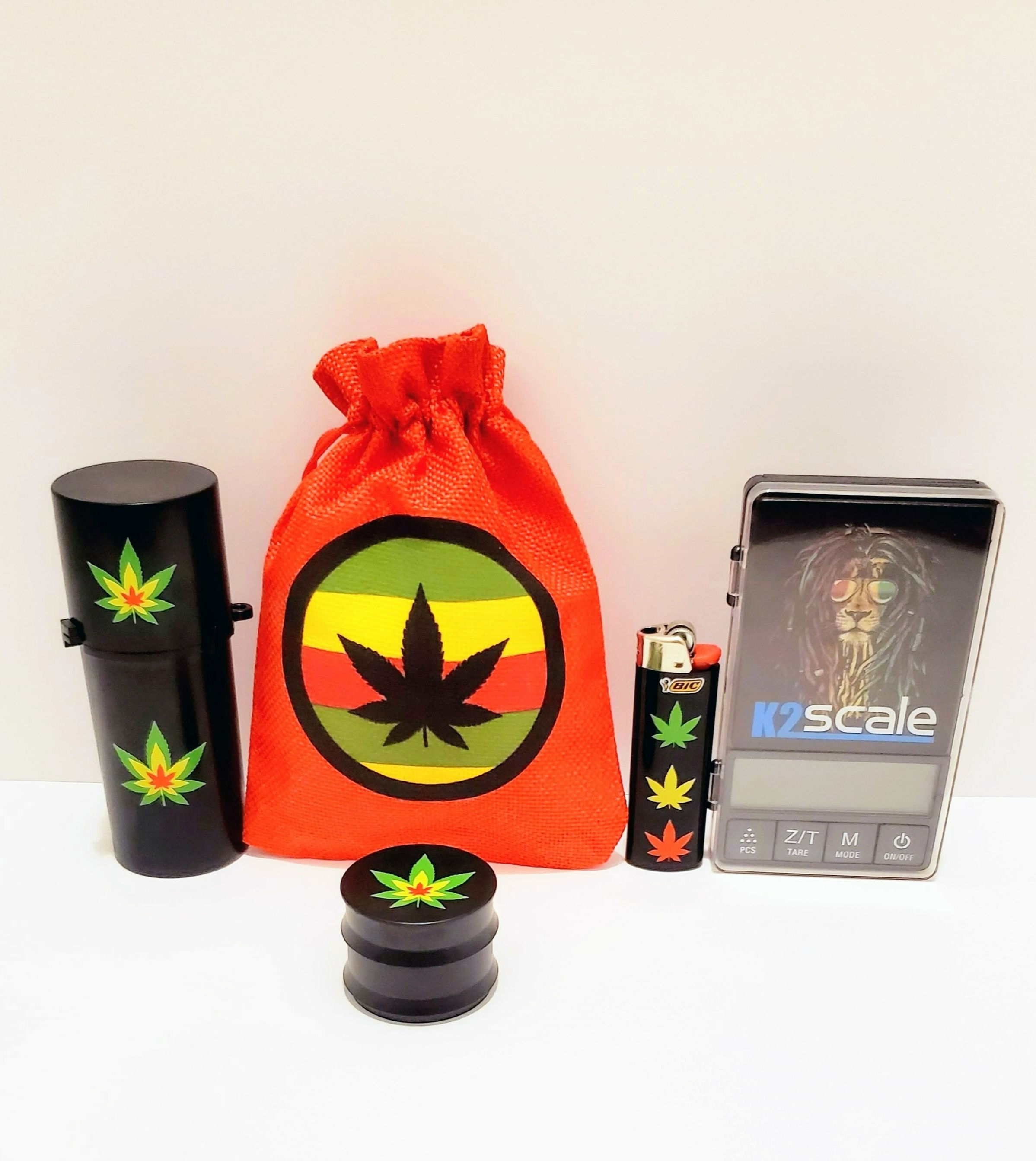 Rasta Smoke Tote Set W/ Digital Pocket Scale