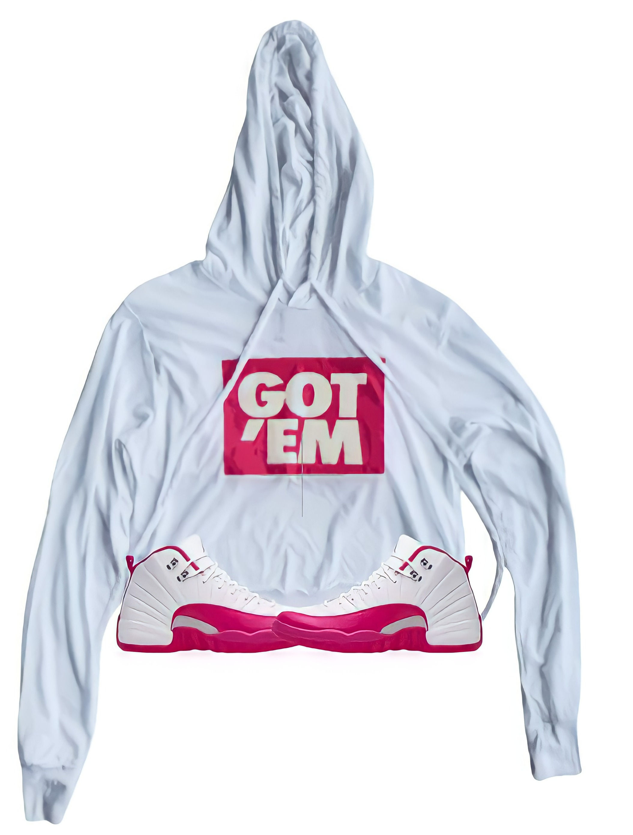 GOT 'EM Fashion Cropped Hooded Sweatshirt Size S