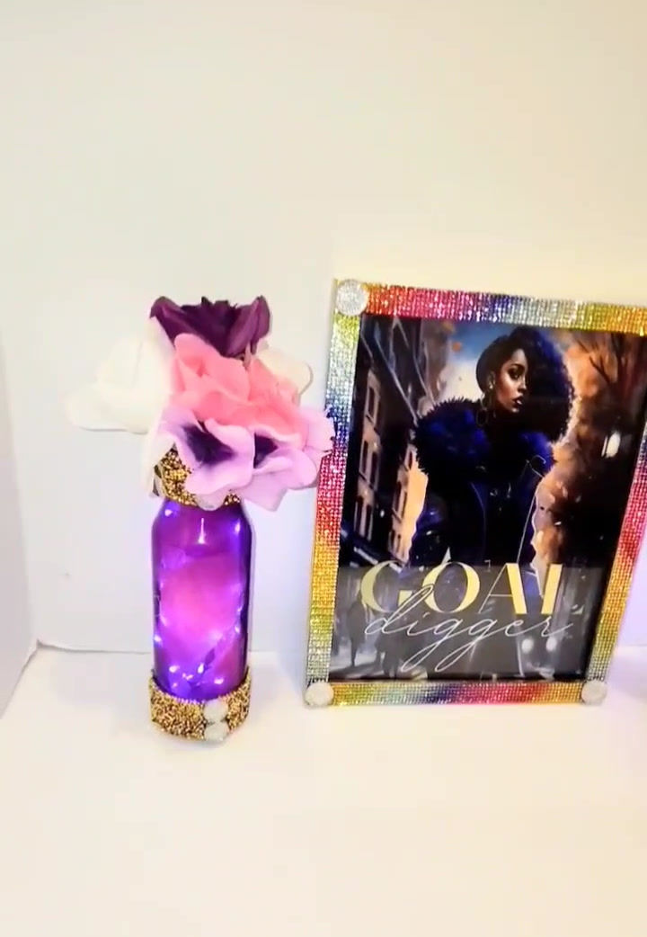 Thumbnail: Goal Digger Wall Decor Vase Set W/Lights