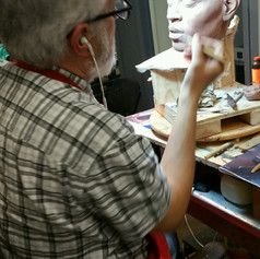 Sculpting Chris Brown