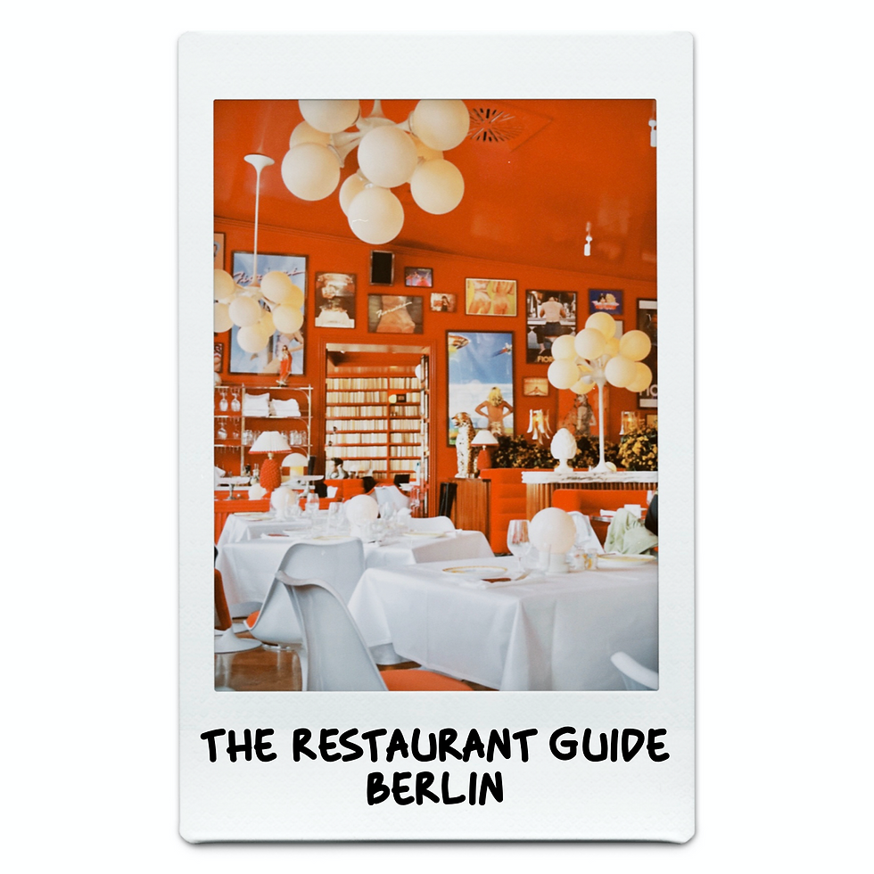 polaroid of Italian trattoria coccodrillo by big square big mamma group, Art Deco modern design restaurant in berlin germany