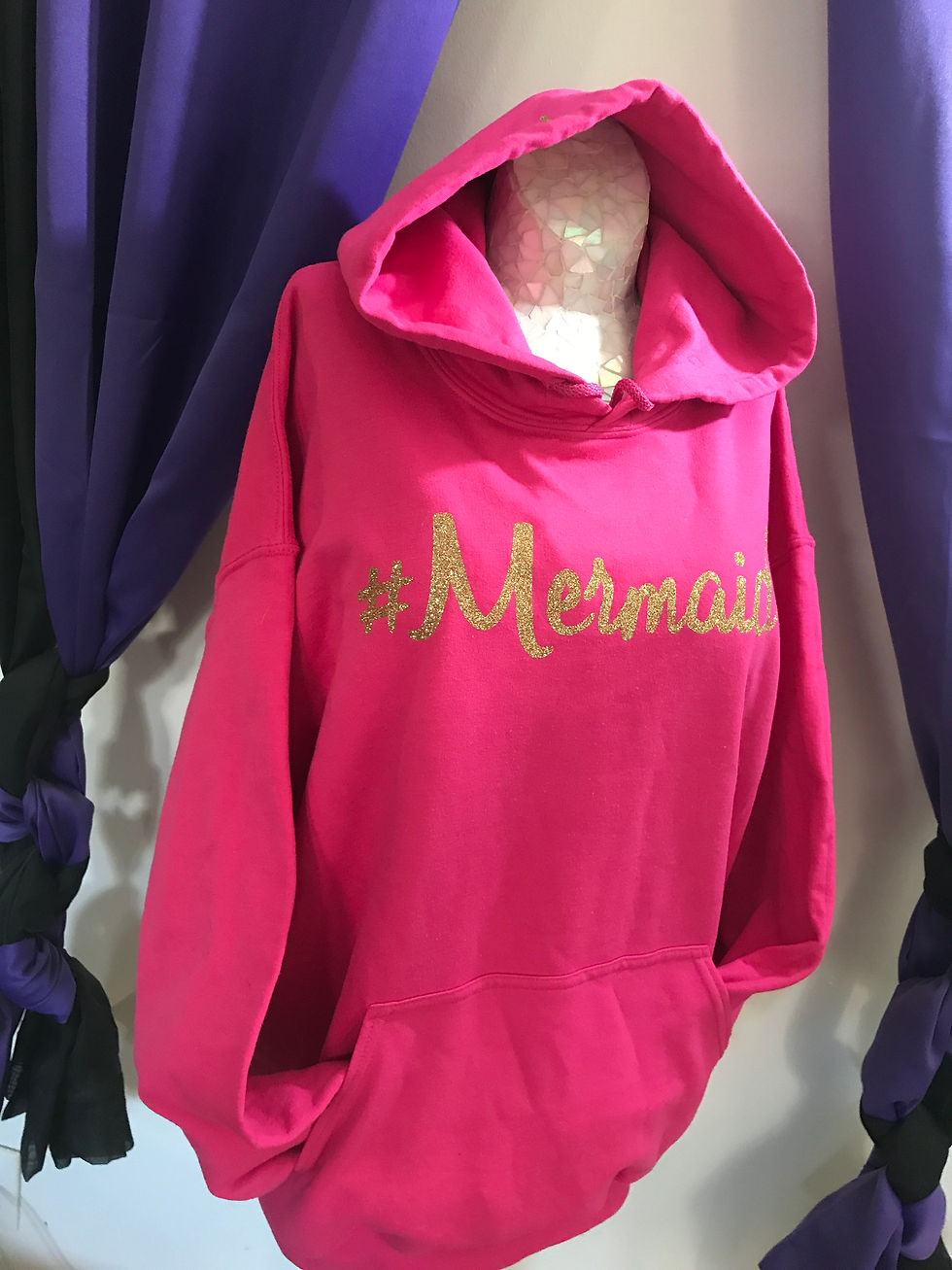 Thumbnail: #Mermaid Gold-Glitter-Glam Pullover Hoodie/Sweatshirt