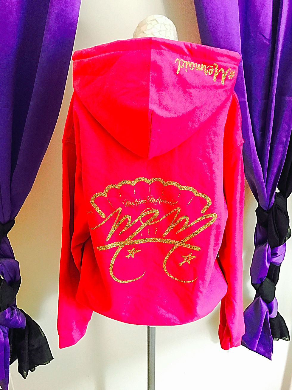 Thumbnail: #Mermaid Gold-Glitter-Glam Pullover Hoodie/Sweatshirt
