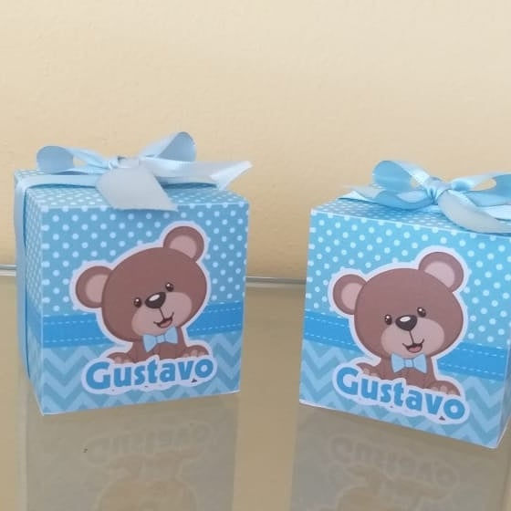 Miniatura: Caixa Cubo com Laço