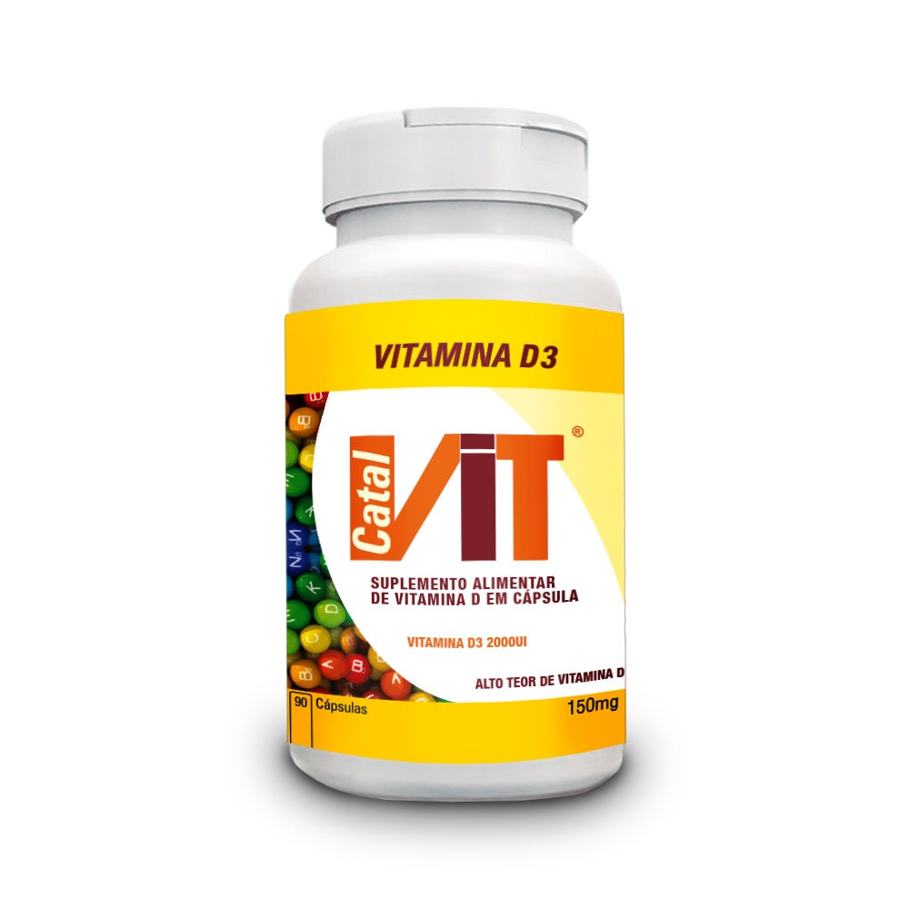 VITAMINA D3 - 90 cáps. de 150mg