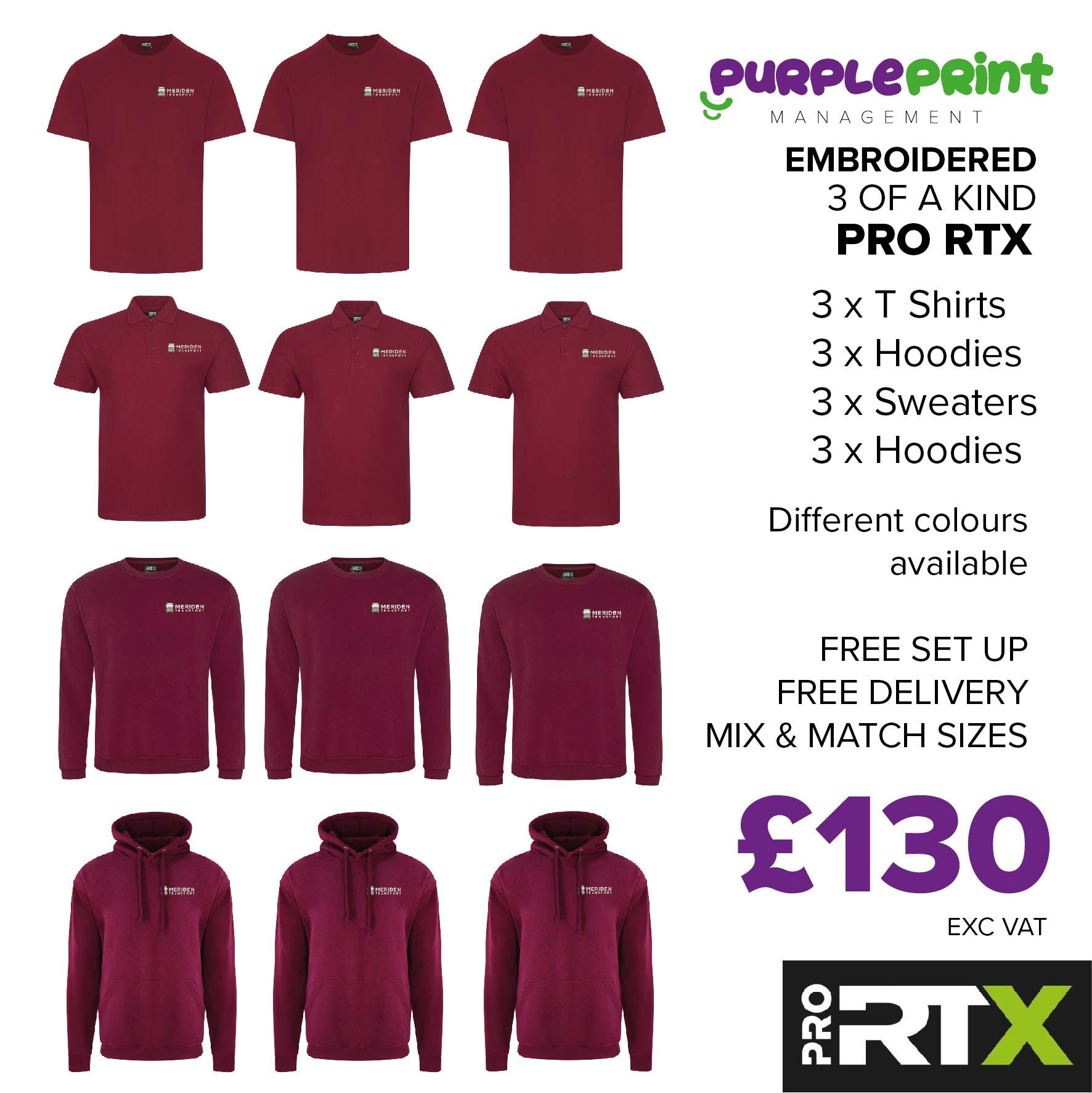 PRO RTX | 3 of a Kind | Workwear Bundle
