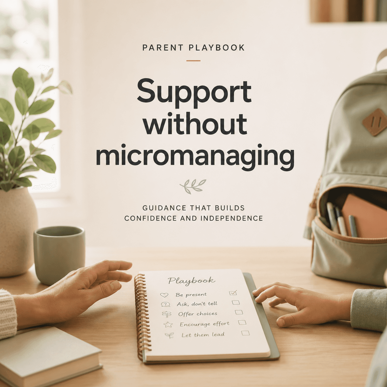 Parent playbook: how to support without micromanaging