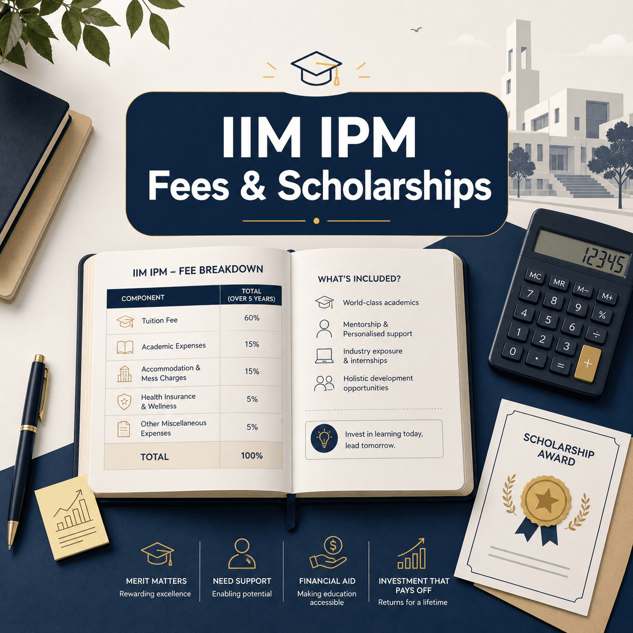 Scholarships & Fees for IIM IPM: Real Cost Breakdown