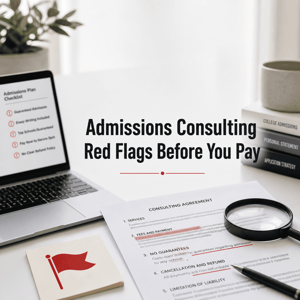 Admissions consulting: red flags before you pay