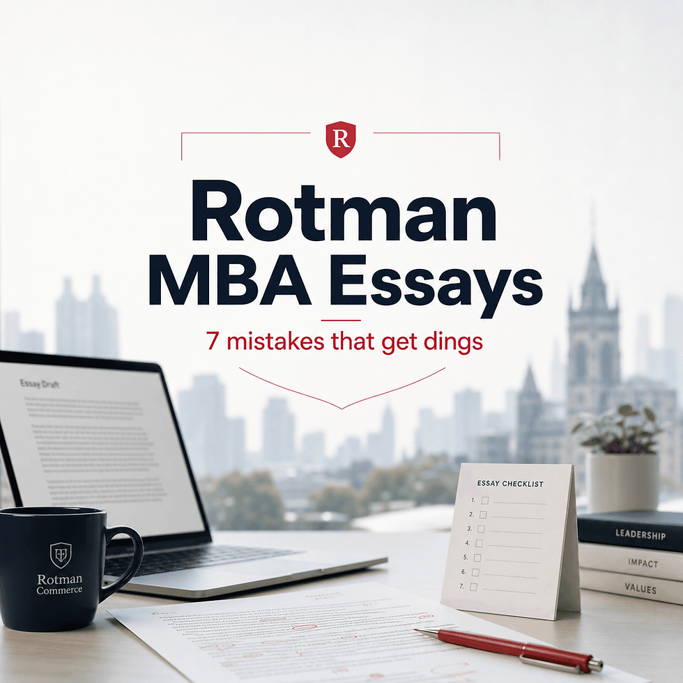 Rotman MBA Essays: 7 Mistakes That Get Dings
