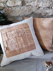 Coussin housse en liège décoration en tissu de liège naturel