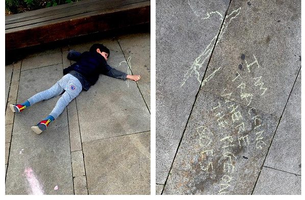 Davey tracking Pigeon with chalk .jpg