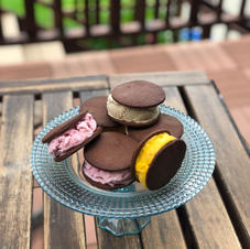 Mango, Berry & Coffee Icecream Sandwiches