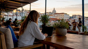 Modern coworking office interior in Lisbon