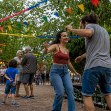 Crowd enjoying Lisbon outdoor summer festival